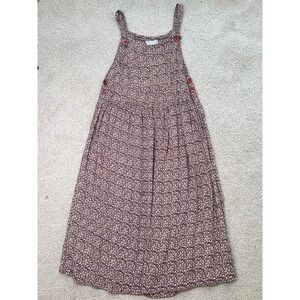 Komil Honolulu Hawaii Vintage 80's Rayon Floral Purple Peasant Sundress Sz M